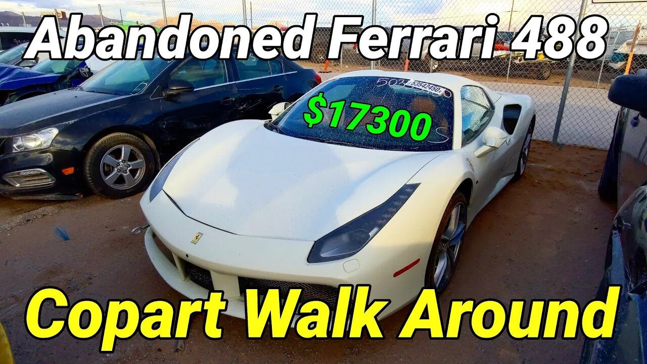 Abandoned Ferrari 488 Cheap! Copart Walk Around