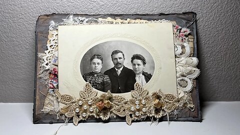 Vintage Style Decorative Book Cover Collage Art