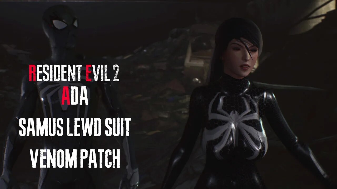 Resident Evil 2 Remake Ada Samus Lewd Venom Patch outfit mod [2K]