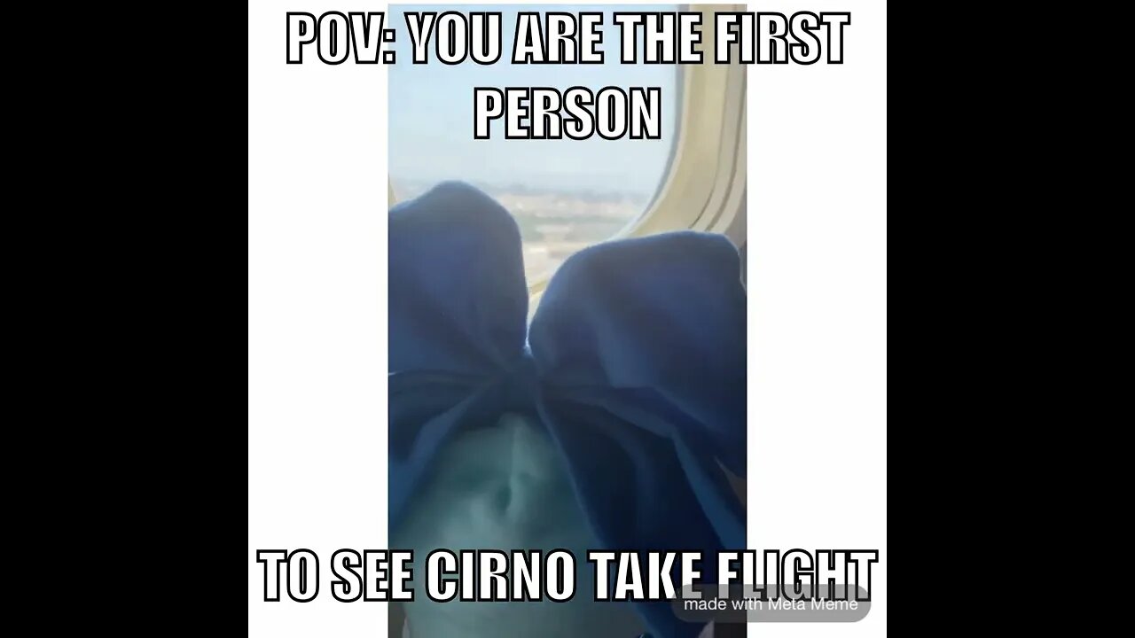 POV: you are the first person to see Cirno take flight