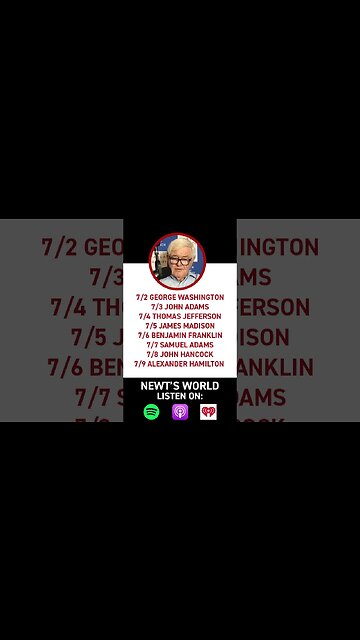 Newt Gingrich | Newt's World Podcast | Founding Fathers Week #shorts #newtsworld #podcast