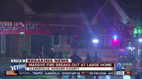 Seven-Alarm house fire in Clarksville