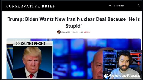 Trump Blasts Biden 'Because He's STUPID!' For Being Forced Into New IRAN NUCLEAR DEAL