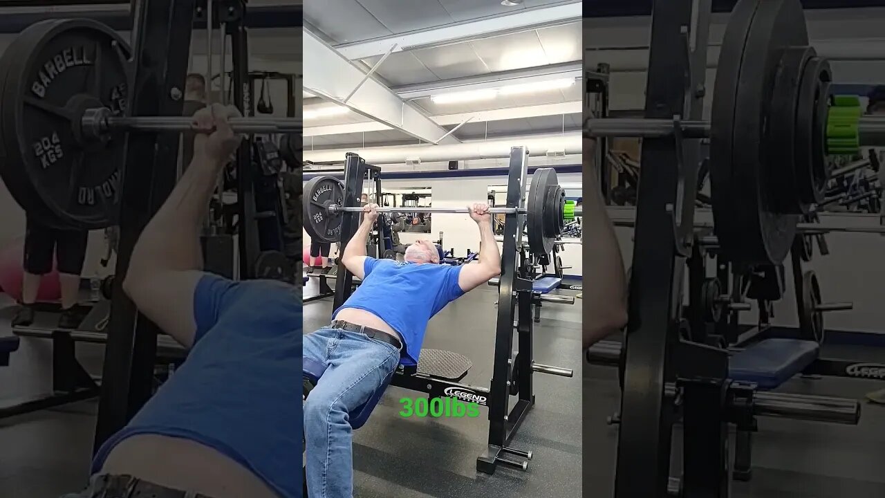 300lbs Incline Bench, Crazy 🤪 old man