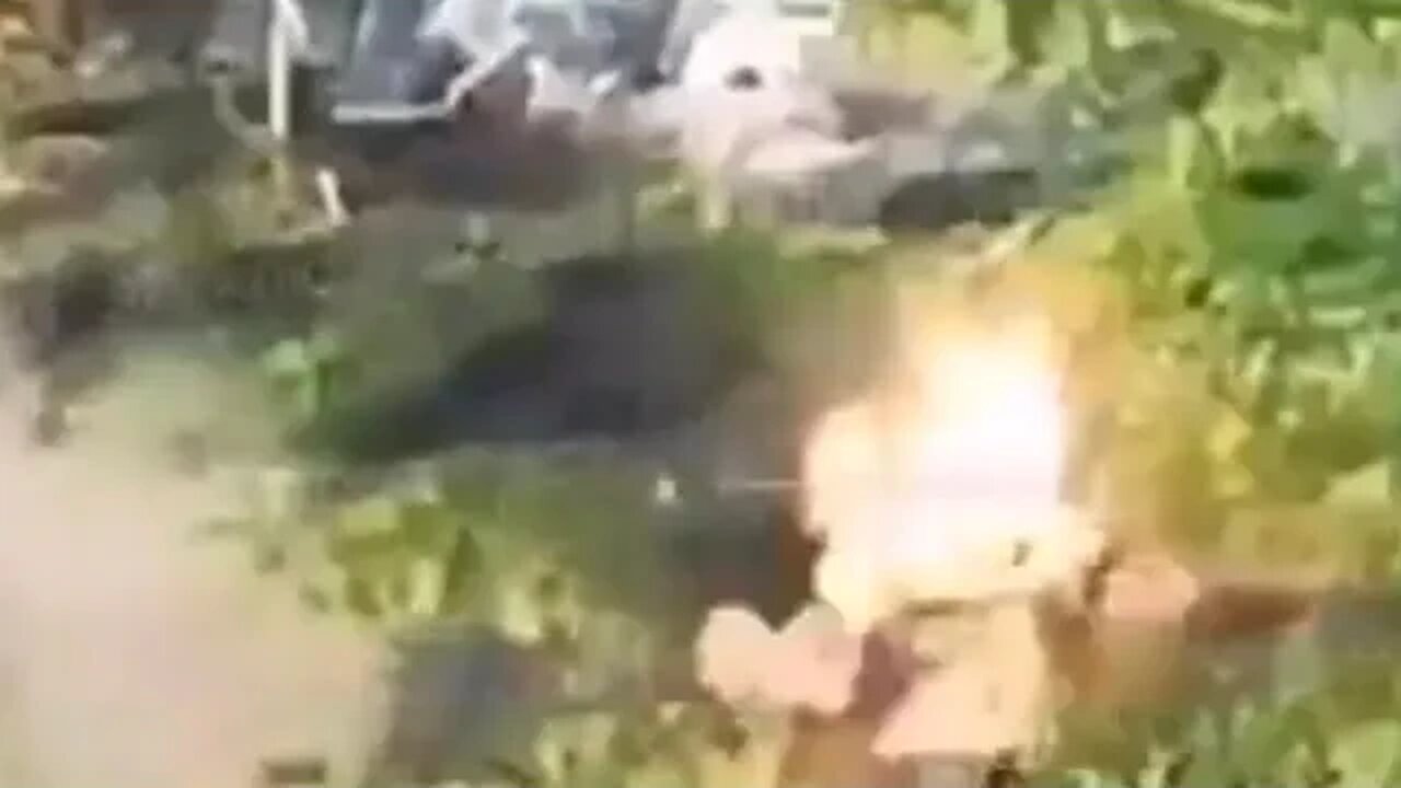 Russia T 90 Tank came under Ukraine drone