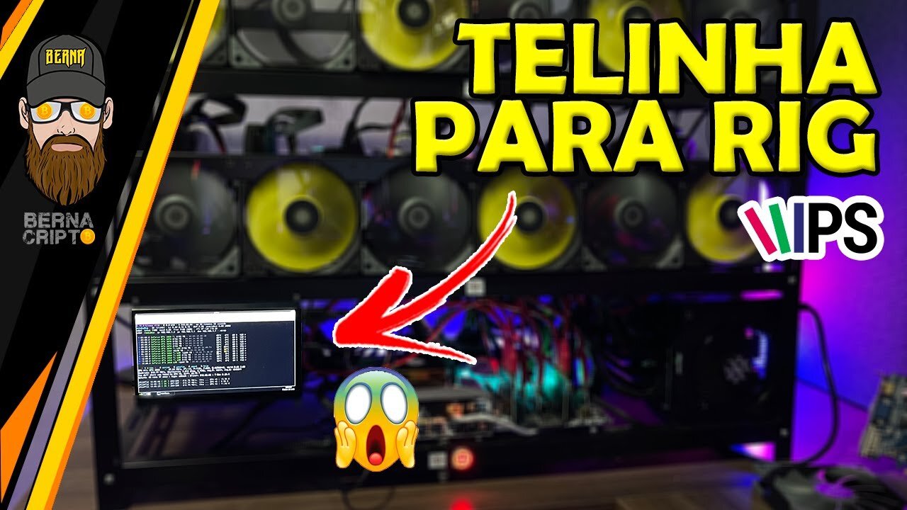 MONITOR DE 7" PRA RIG DE MINERAÇÃO COM QUALIDADE PAINEL IPS QUE VAI TE IMPRESSIONAR ❗ - BERNA CRIPTO