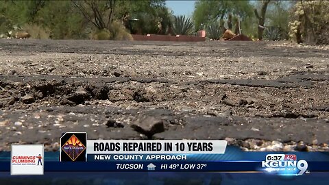 Policy approved by Pima County Supervisors to fix all county roads in 10 years