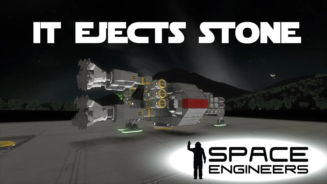Space Engineers Planet Survival Ep 16 - Testing the Stone Ejectors. YOU WONT BELIEVE IT! They Work.
