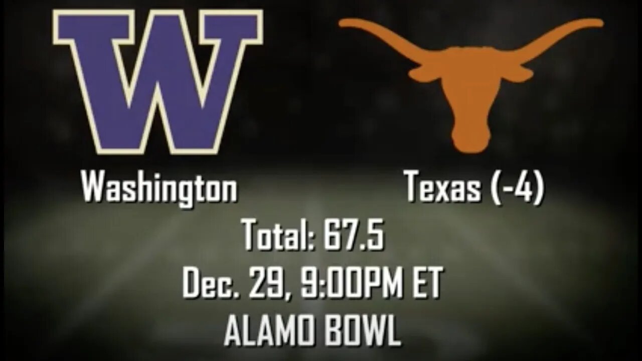 Texas vs Washington Prediction, Picks & Odds | Alamo Bowl Betting Advice & Tips | Dec 29