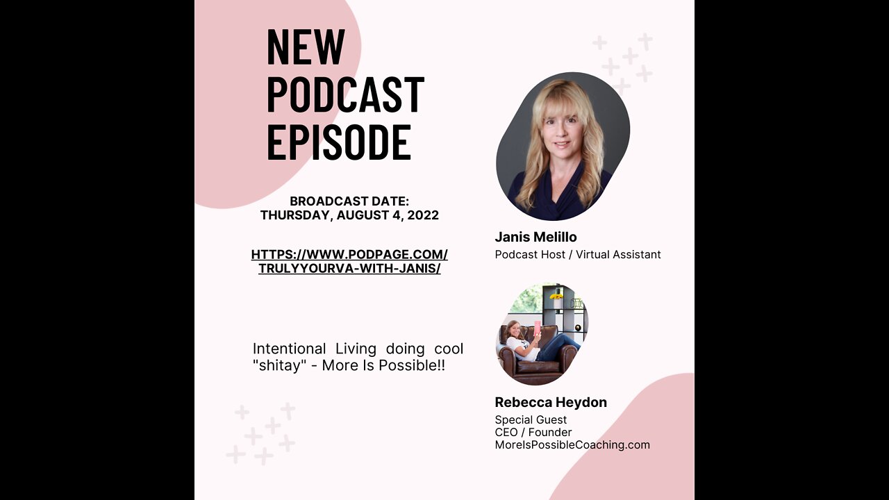 TrulyYourVA with Janis - Podcast w/Rebecca Heydon - 08.04.22