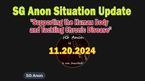 SG Anon Situation Update Nov 20: "Supporting the Human Body and Tackling Chronic Disease"