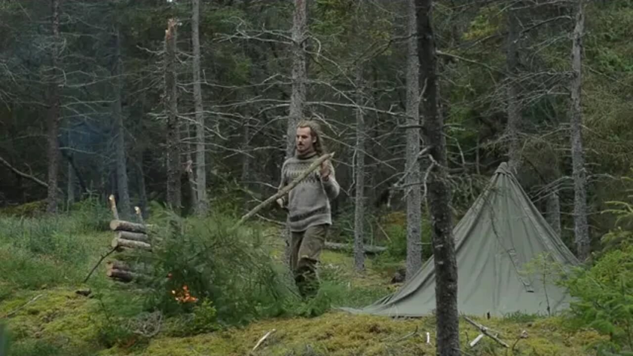6 # days # solo # bushcraft # canvas lavvu, bow drill, spoon carving, Finnish axe
