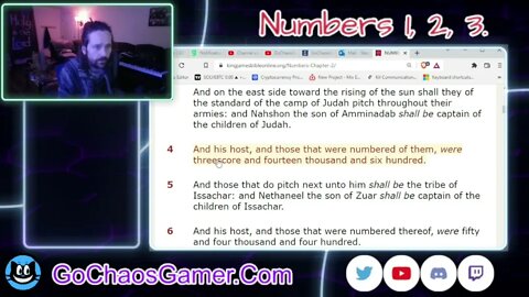 Numbers 1 2 and 3 King James Version (KJV 3/2/2022)