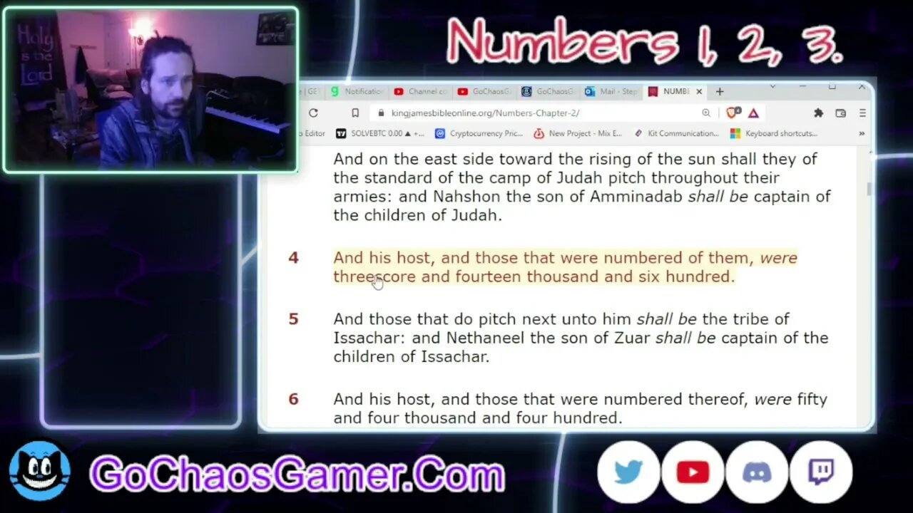 Numbers 1 2 and 3 King James Version (KJV 3/2/2022)