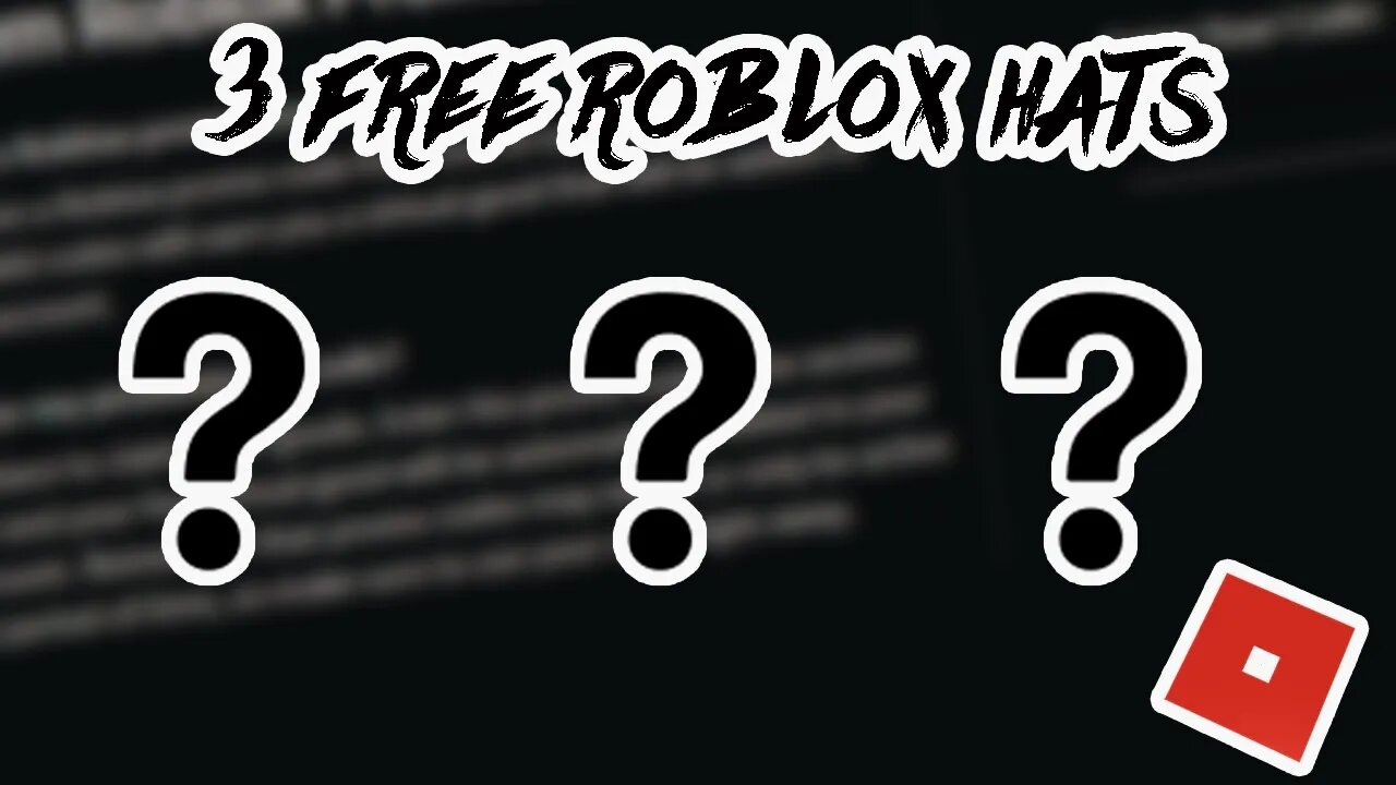 HOW TO GET 3 FREE ROBLOX HATS 2020