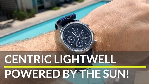 Powered by the SUN! Centric Instruments Lightwell 100m Solar Quartz Chronograph Unbox & Review