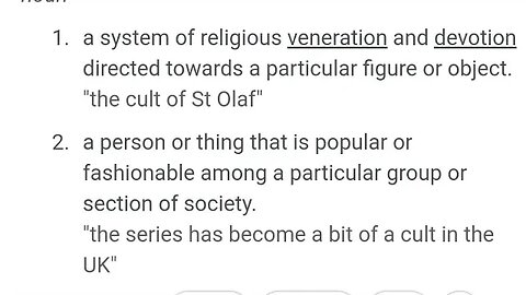 CULT AND WHAT IS CULT MEANS