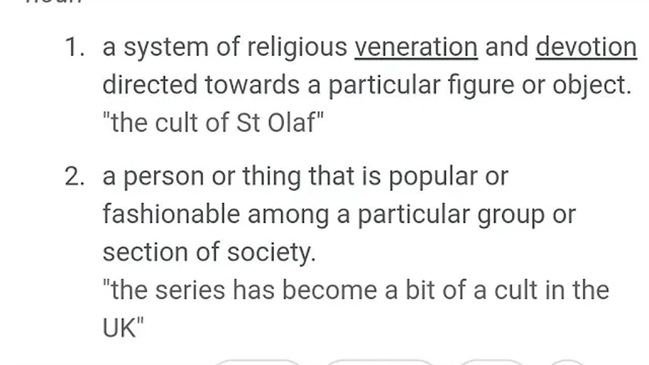 CULT AND WHAT IS CULT MEANS