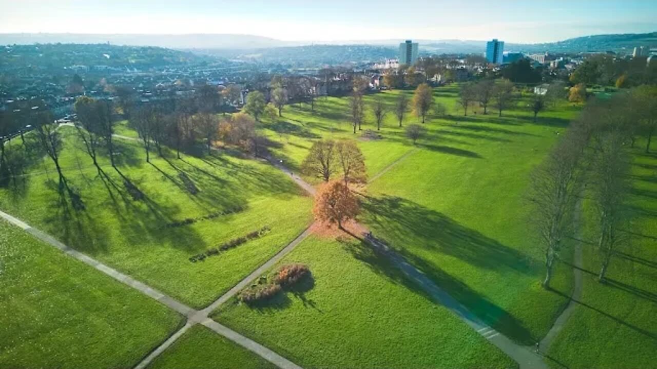 Walking the Dog in Victoria Park Bristol