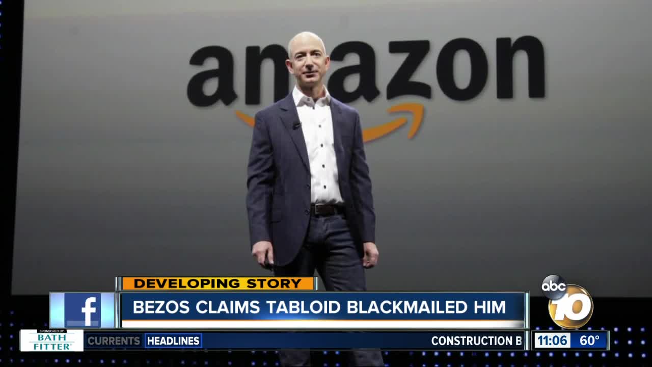 Jeff Bezos claims tabloid blackmailed him