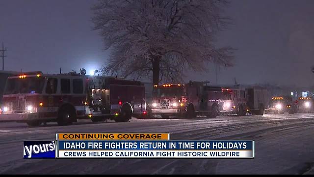 Idaho Task Force Two returns home after fighting California's largest wildfire in history