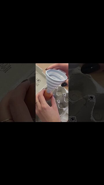 Concrete Easter bunny 🐰 #shorts #diy #easterdecor #diyconcrete