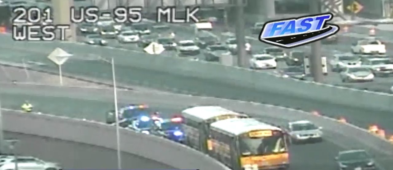 Vehicle accident involving school buses on I-15