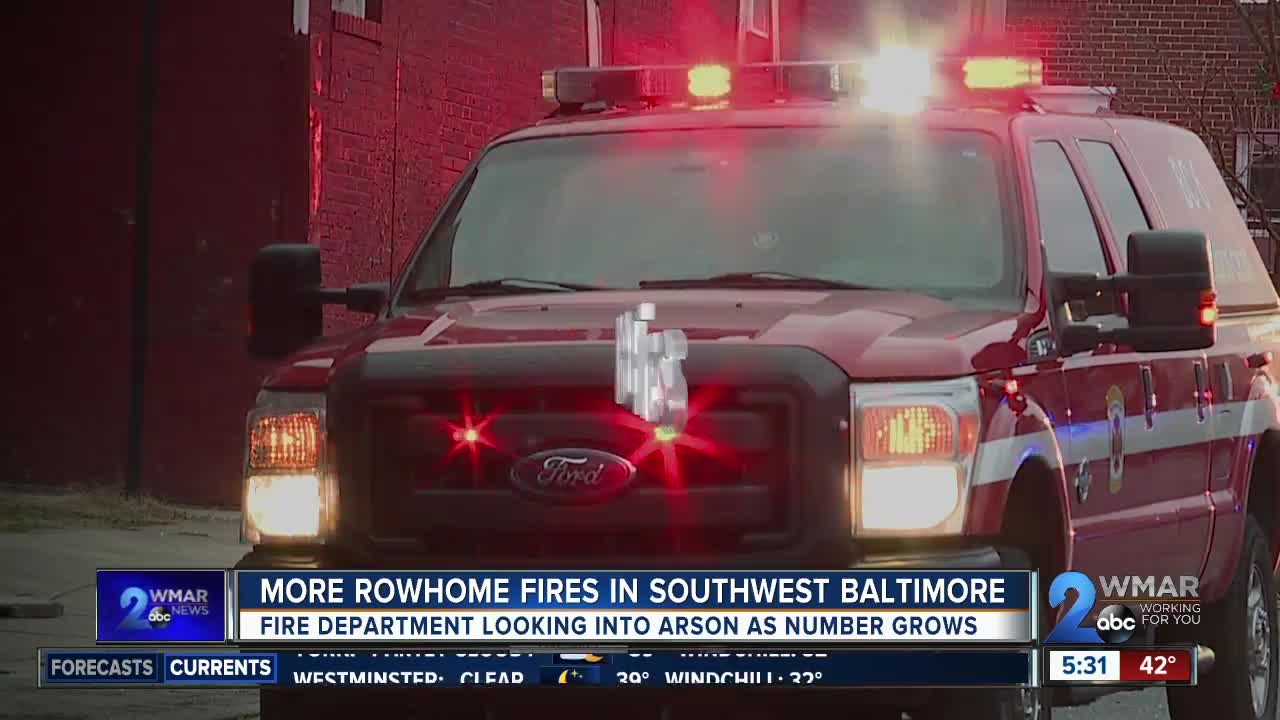 More than a dozen rowhome fires have BCFD suspecting arson