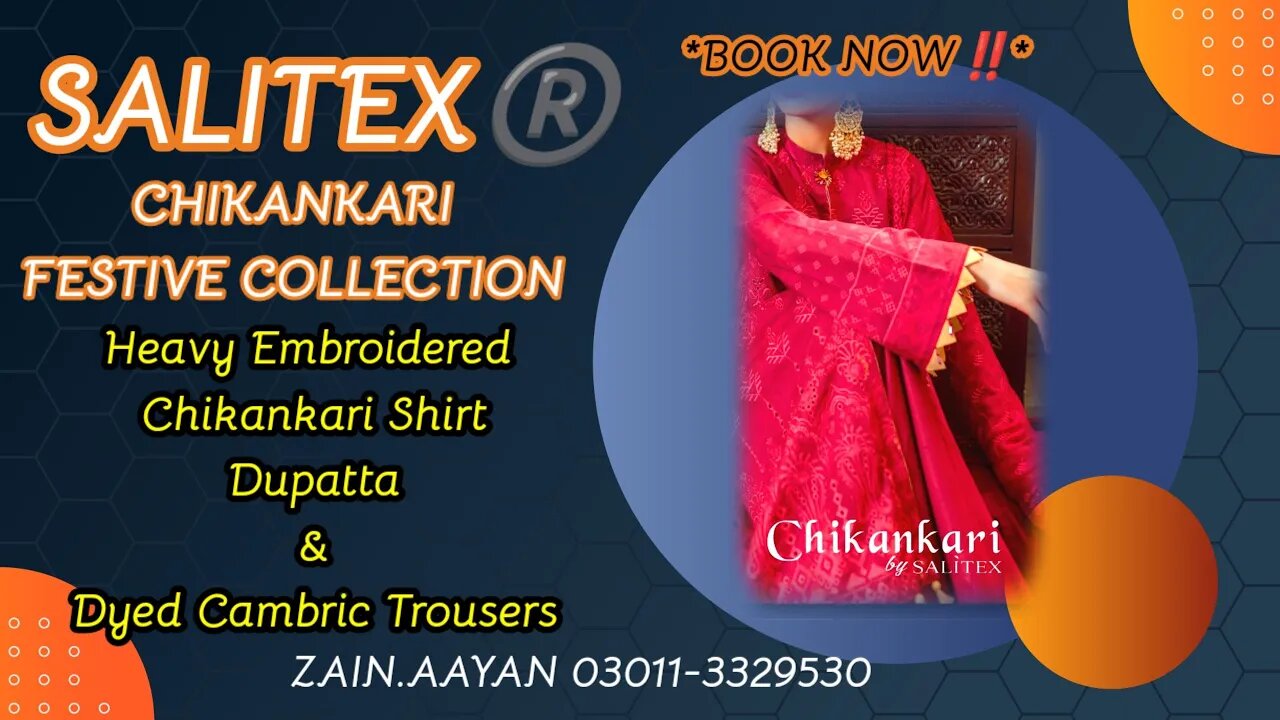 Chikankari Salitex Heavy Embroidered Chikankari || ZAIN.AAYAN COLLECTION || #youtube #video #viral