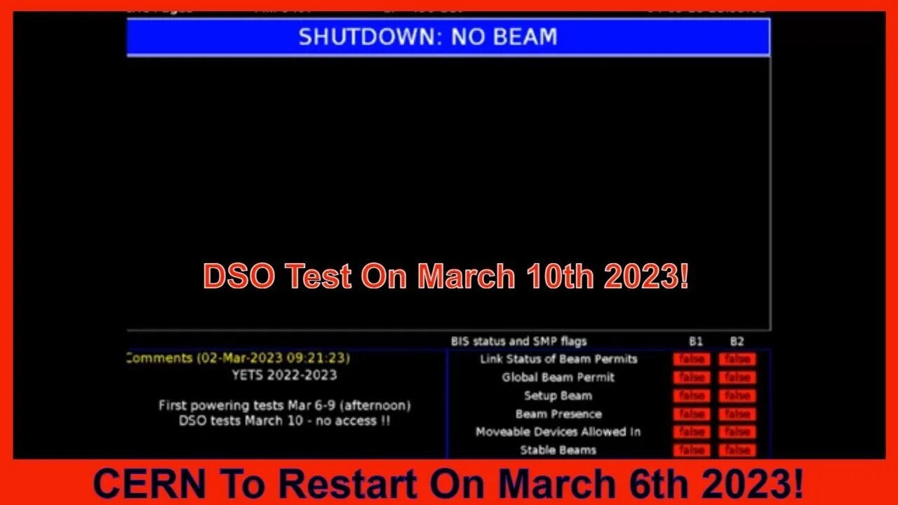 CERN To Restart In Less Than 48 Hours March 4th 2023!