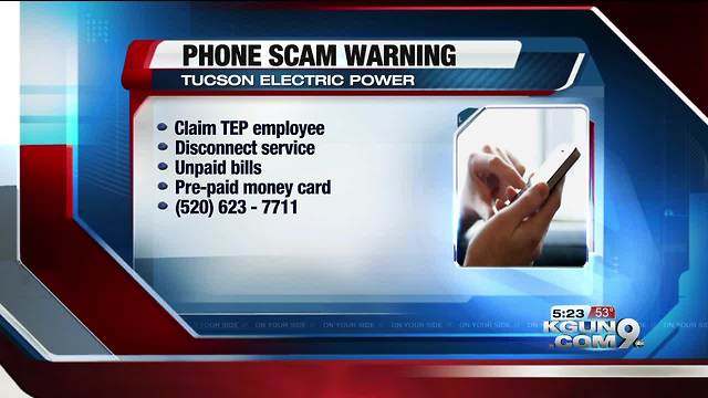 TEP issues phone scam warning