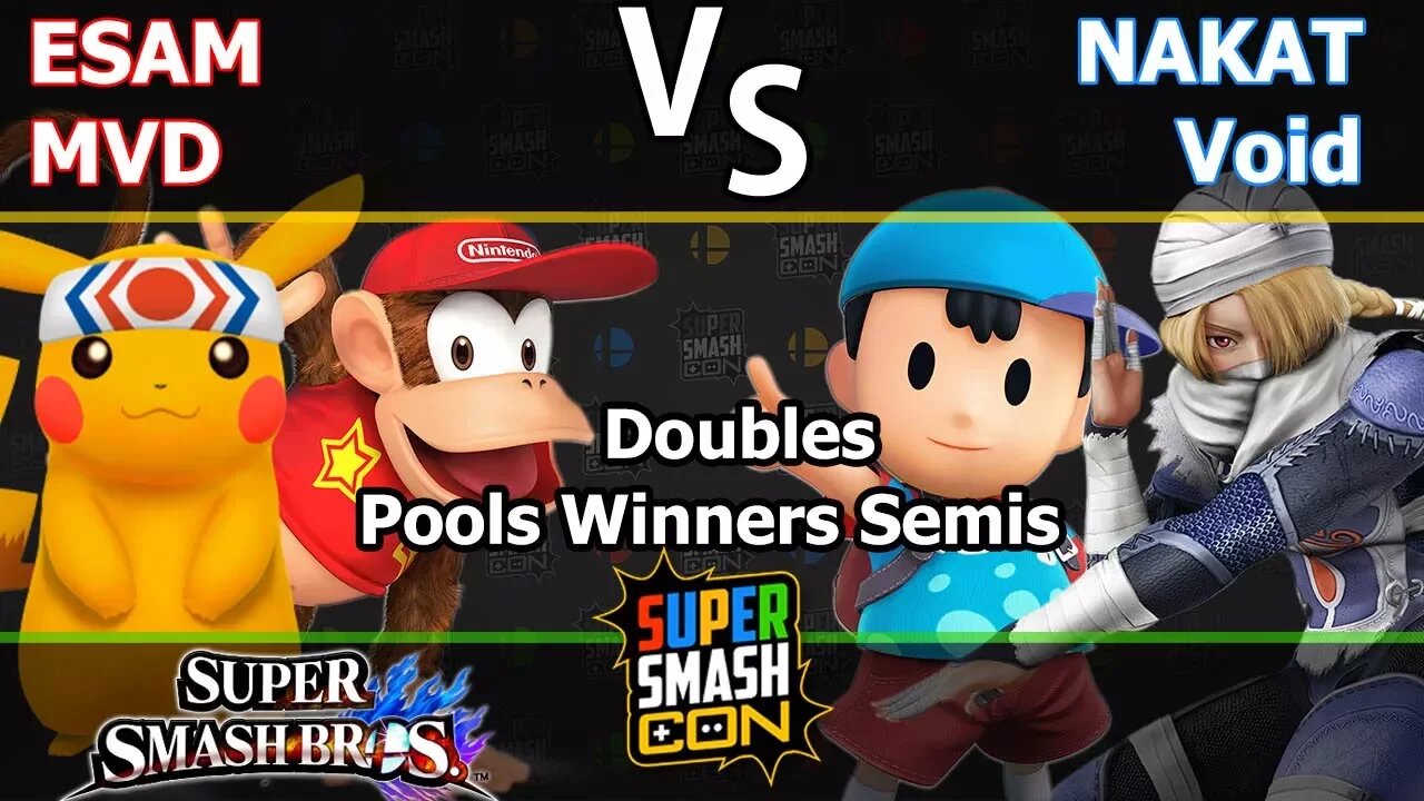 PG|ESAM & PG|MVD vs. CLG|NAKAT & CLG|Void - Wii U Doubles Pools - SSC2017