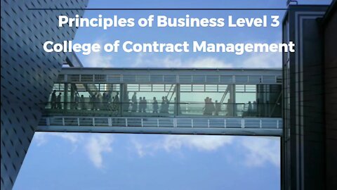 Certificate in Principles of Business Level 3