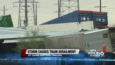 Union Pacific confirms 27 trains cars derailed in Marana Tuesday