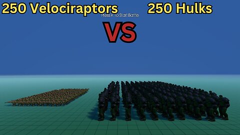 250 Velociraptors Versus 250 Hulks || Ultimate Epic Battle Simulator