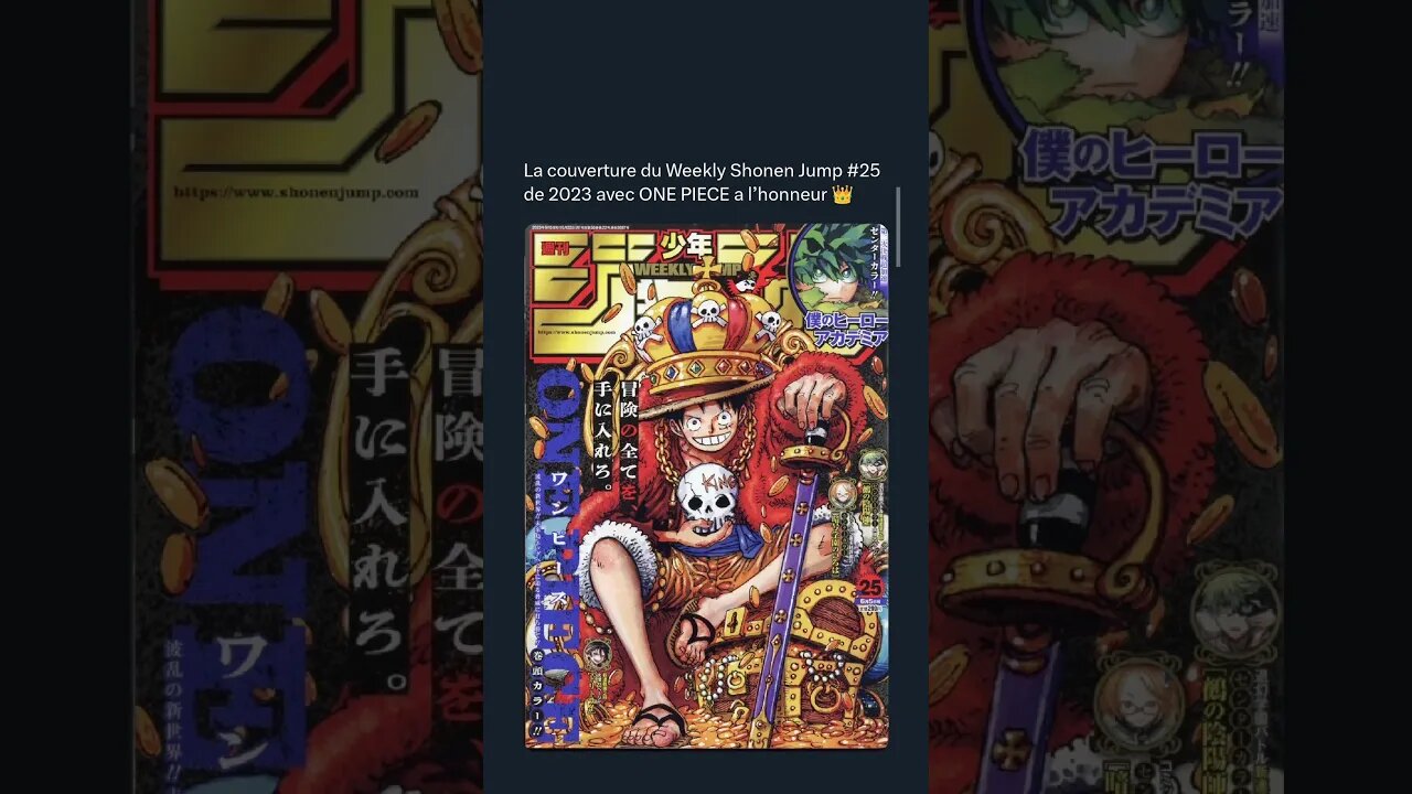 La couverture du Weekly Shonen Jump #25 de 2023 avec ONE PIECE a l’honneur 👑