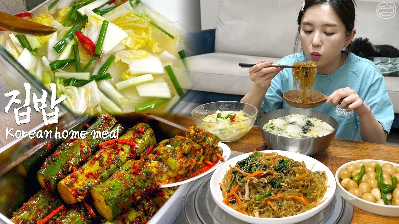 How to make kimchi! 👍 (Cold radish kimchi, cucumber kimchi) ☆ Japchae, Braised eggs