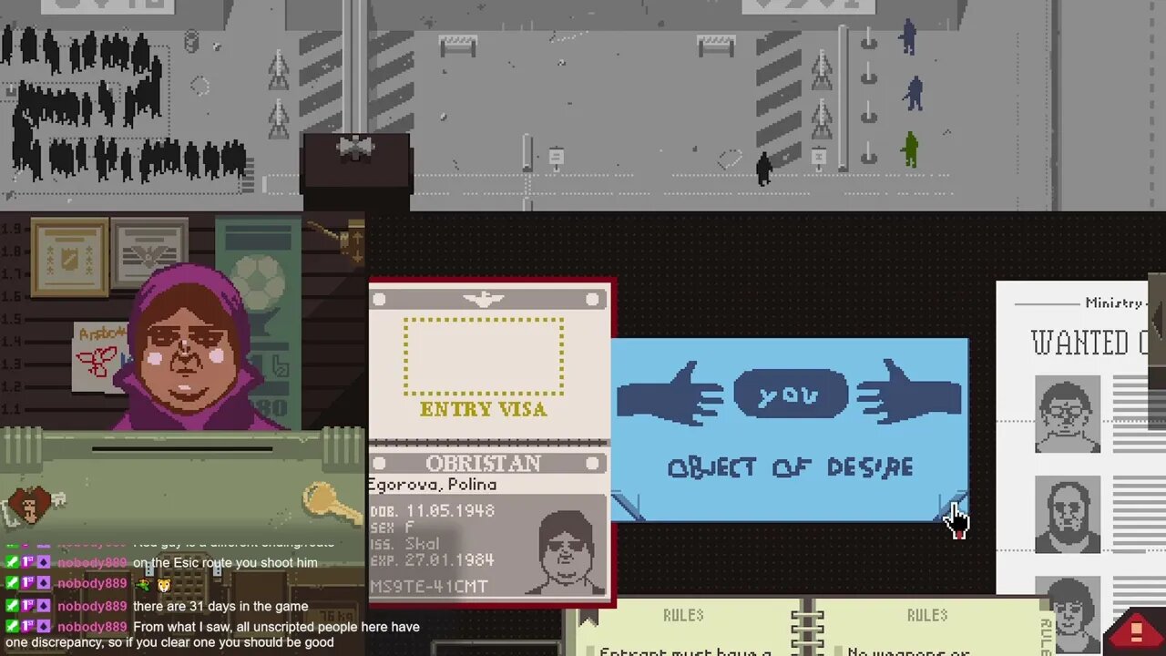 Papers, Please - Love note