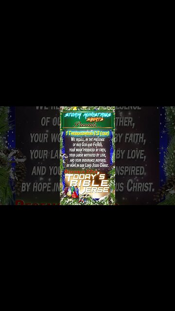 12.22.2022 | STORM MINISTRIES DBV | 3RD DAY OF CHRISTMAS | 1 Thessalonians 1:3 (CSB) | #shorts