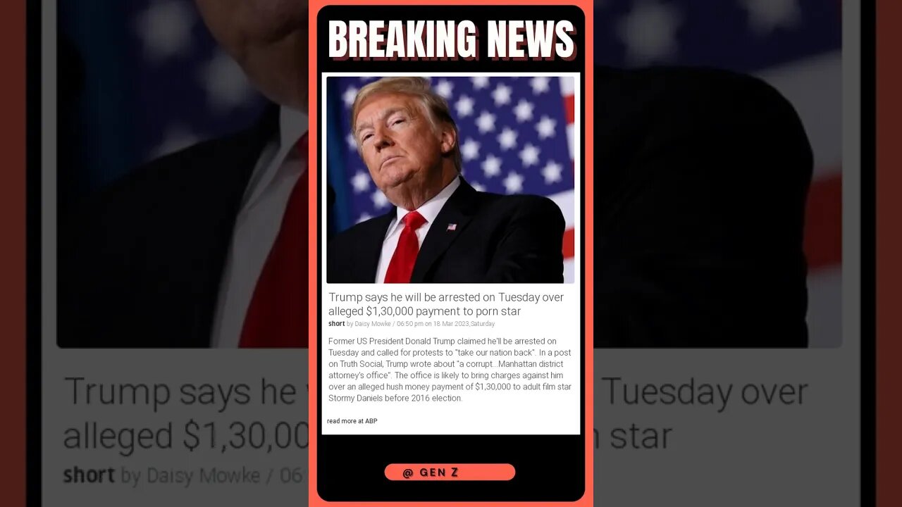 Trump says: he will be arrested on Tuesday over alleged $1,30,000 payment to porn star