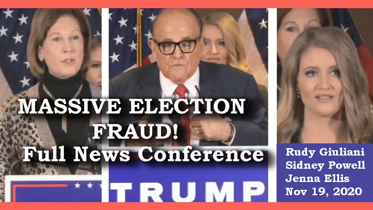 FULL un-edited Rudy Giuliani news briefing w/ Sidney Powell & Jenna Ellis - Nov 19, 2020