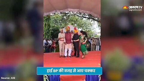 Indian Politician Collapses on Stage - Prabhuram Choudhary