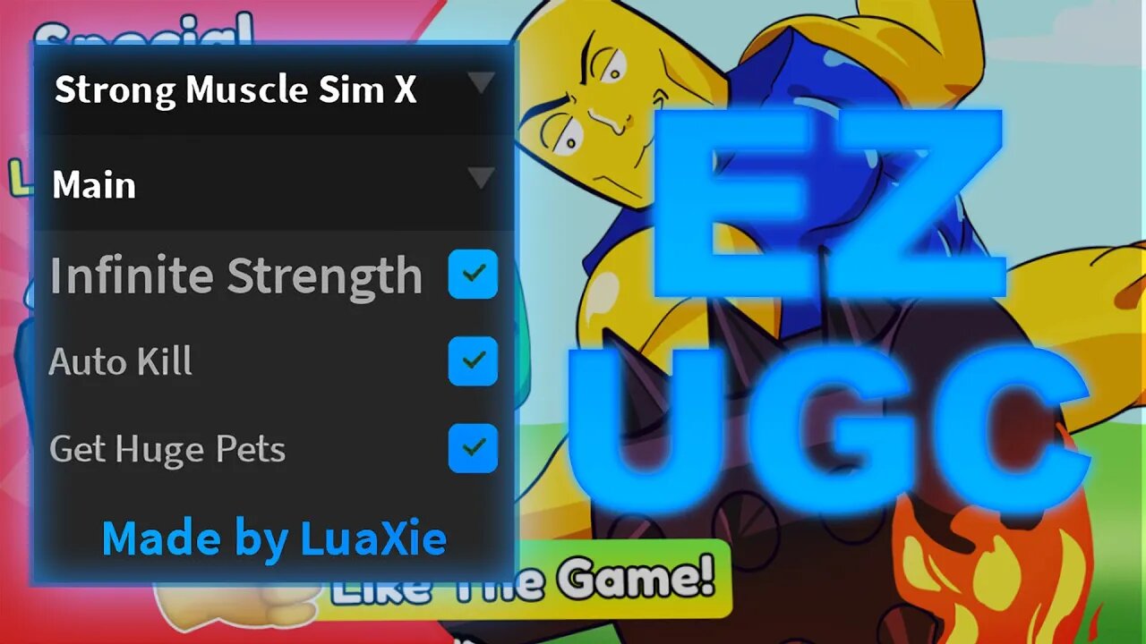 Roblox Strong Muscle Simulator X OP Script | Infinite Strength, Auto Kill, OP Huge Pets [EASY UGC]