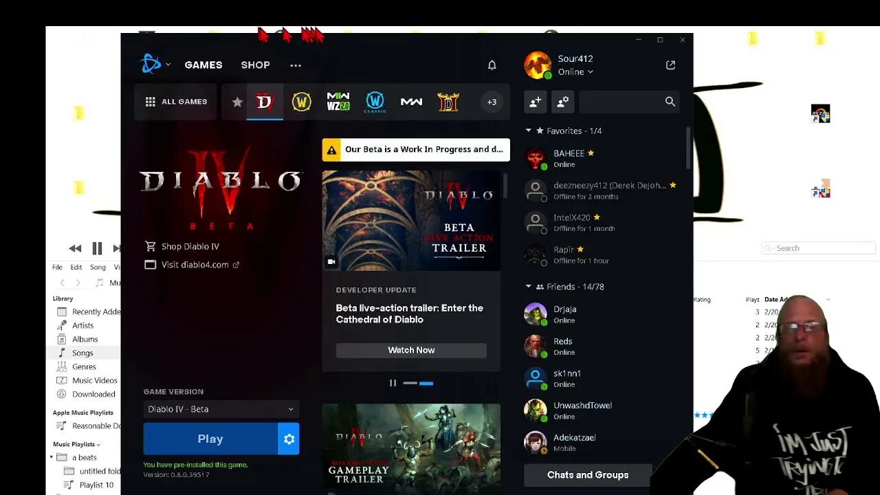 Playing diablo 4 beta