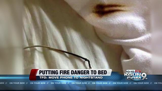 Tucson Fire says don't charge phone under pillow