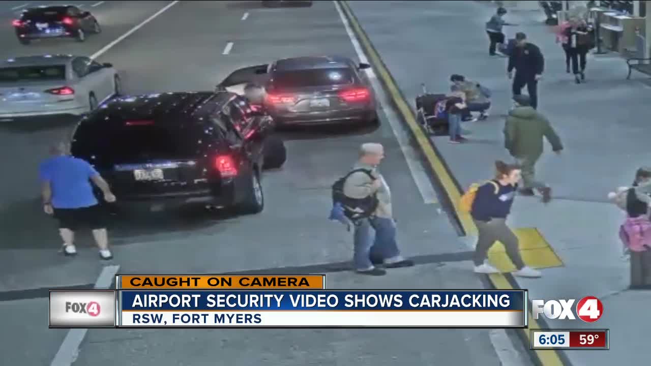 Video released showing dramatic carjacking at Fort Myers airport