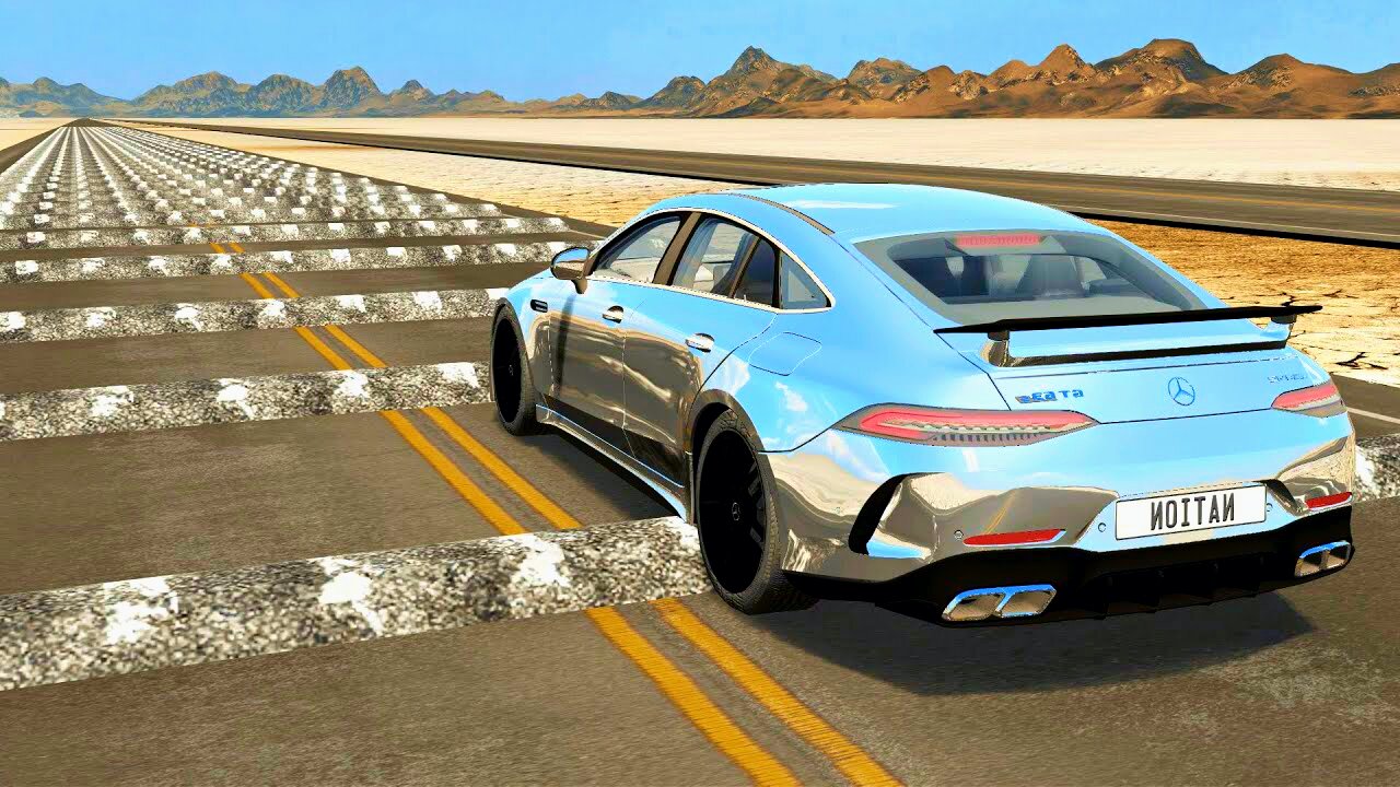 Cars vs 100 Speed Bumps – BeamNG.Drive