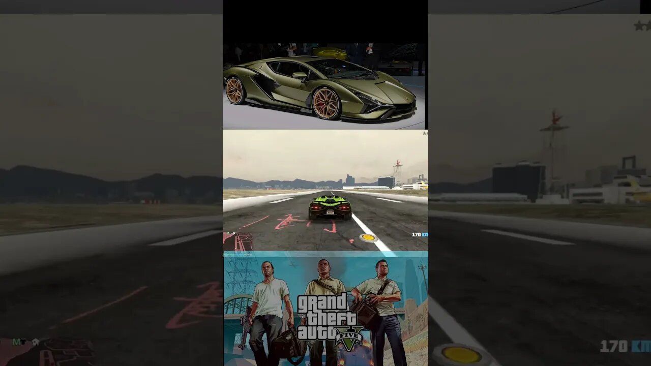 GTA 5 Lamborghini Sian Speed test | GTA 5 Mods | Menyoo Trainer#gtav #gamer #gaming #youtubeshorts