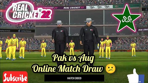 Pak vs Aug Online 2 over match | Match Draw 😒 | Real Cricket 22 Gameplay Best Android Cricket Game 🎮