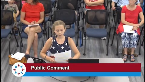 9-year-old girl speaks out against the hypocrisy calling for BLM poster to be taken down